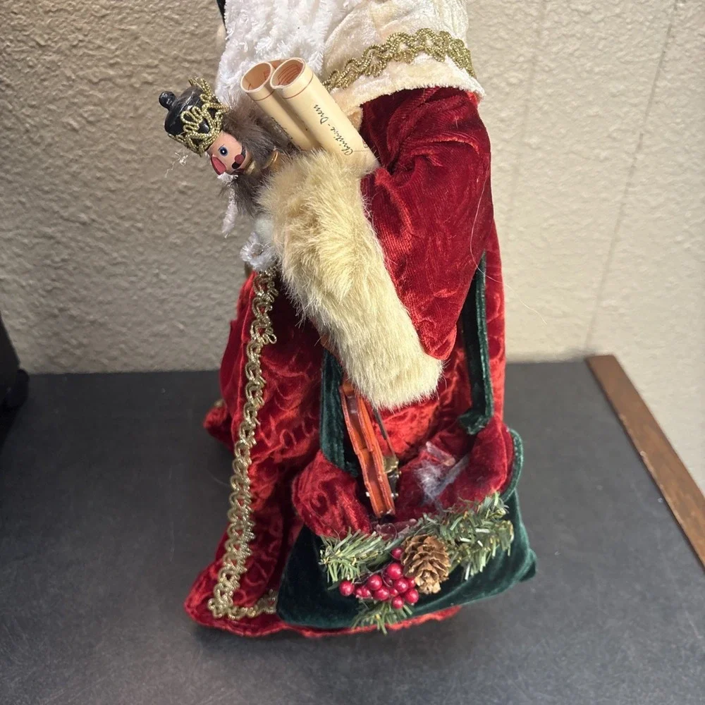 Santa Tree Topper Red And Gold 16